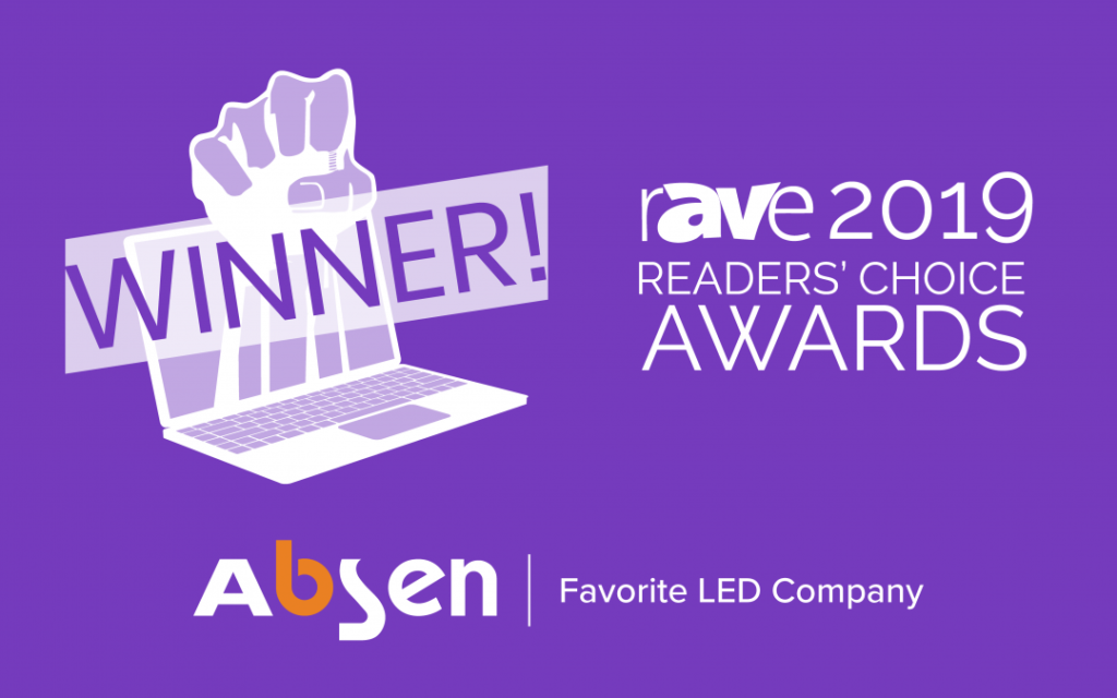 Absen Wins BIG @ the rAVe Reader’s Choice Award